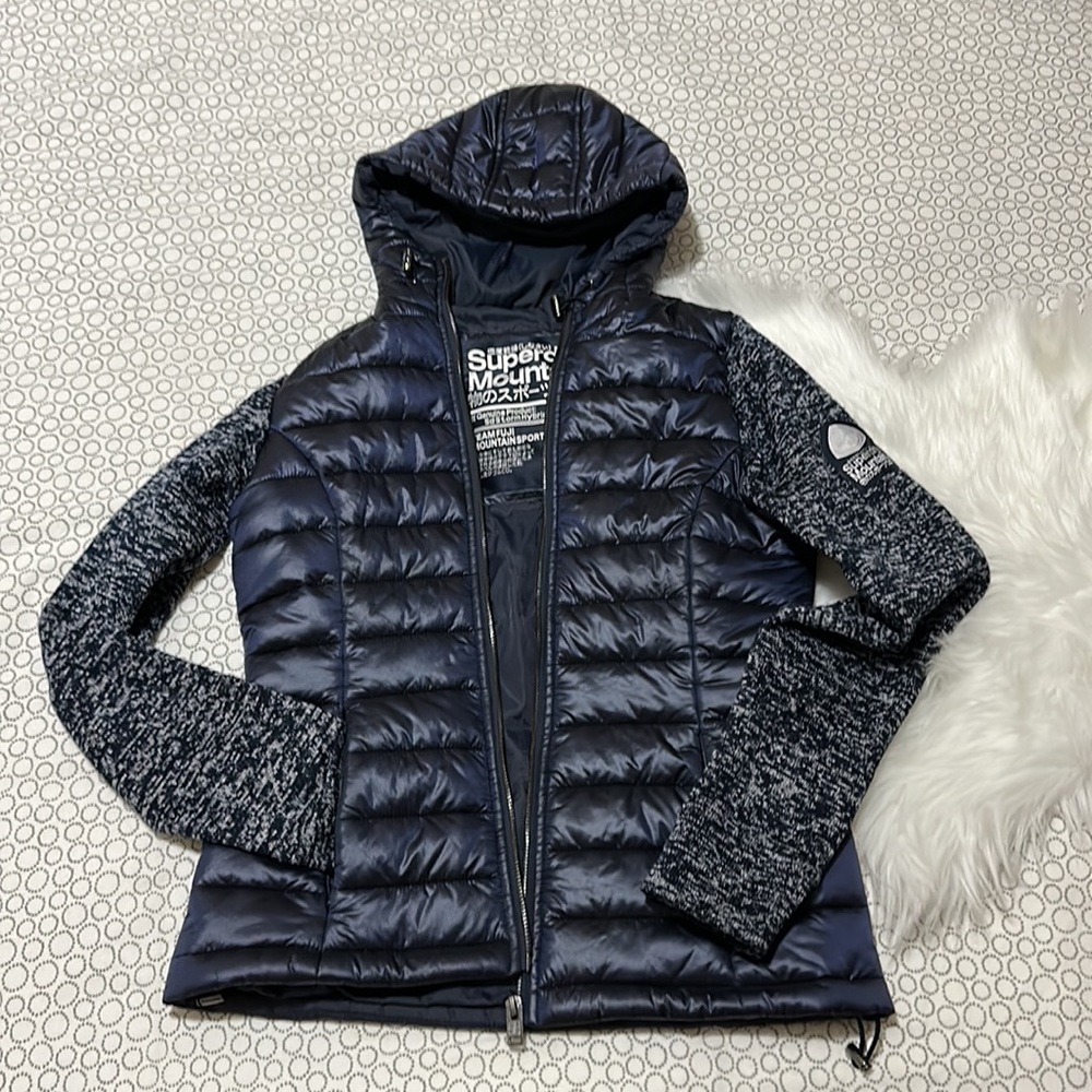 Superdry mountain storm hybrid zip hoodie